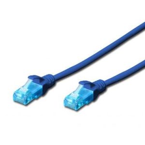 Cavo di Rete Dritto Non Schermato CAT.5E 3 MT Blu (DK1512030B)