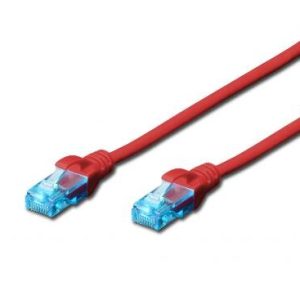 Cavo di Rete Dritto Non Schermato CAT.5E 3 MT Rosso (DK1512030R)