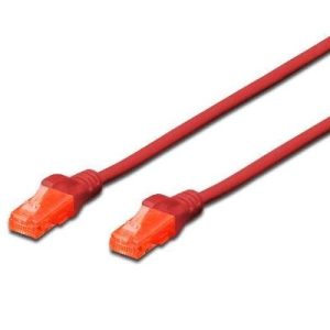 Cavo di Rete Dritto Non Schermato CAT.6E 5 MT Rosso (DK1617050R)