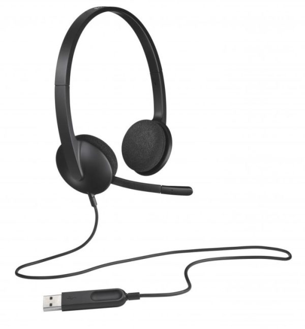 Logitech H340 headset cuffie + microfono USB Nero