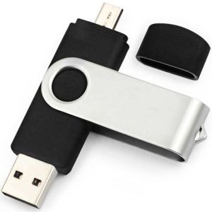 Pen Drive 8GB Nera BULK TYPE-A/TYPE-C -Ideale Per Serigrafia - Usb-A/C