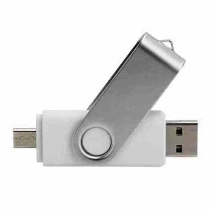 Pen Drive 8GB Bianca BULK TYPE-A/TYPE-C -Ideale Per Serigrafia - Usb-A/C