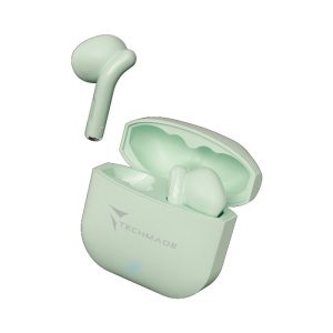 Auricolari Bluetooth Con Box Di Ricarica Verde