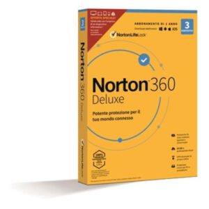 Antivirus Norton 360 Deluxe 3 dispositivi - 1 anno