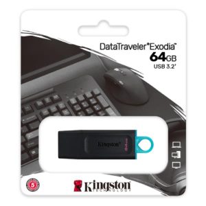 Kingston Chiavetta 64GB PenDrive Usb flash 3.2 Datatraveler Exodia
