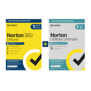 Norton N360 Deluxe 2026 Antitruffa 5 Dispositivi Utilities Ultimate BOX