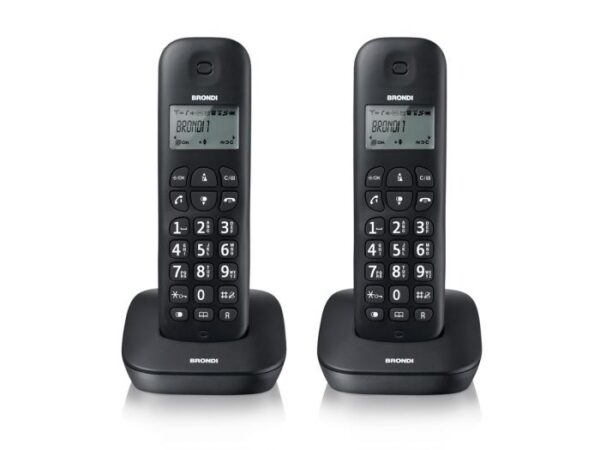 Brondi Gala Twin Telefono Identificatore di chiamata Nero
