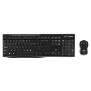 Logitech Tastiera MK270 Log +Mouse Nera Usb Retail