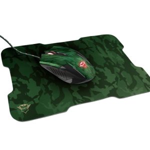 Trust gxt781 rixa (23611) - mouse gaming con led + mousepad - camo fanyasy