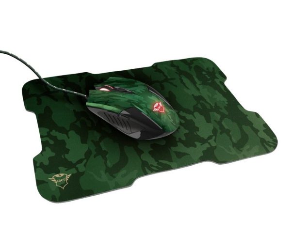 Trust gxt781 rixa (23611) - mouse gaming con led + mousepad - camo fanyasy