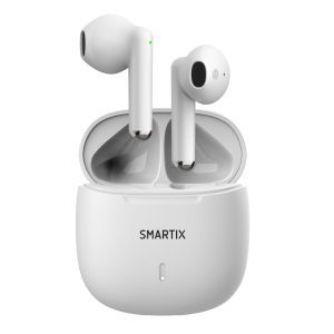 ATLANTIS SMARTIX TWS SM60-FI9-W BT v5.3 custodia con funzione di ricarica include battery bank da 300mA Bianco