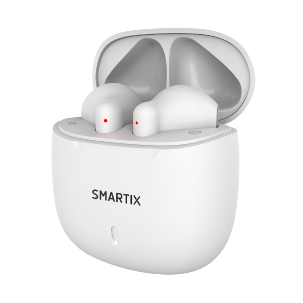 ATLANTIS SMARTIX TWS SM60-FI9-W BT v5.3 custodia con funzione di ricarica include battery bank da 300mA Bianco - immagine 3