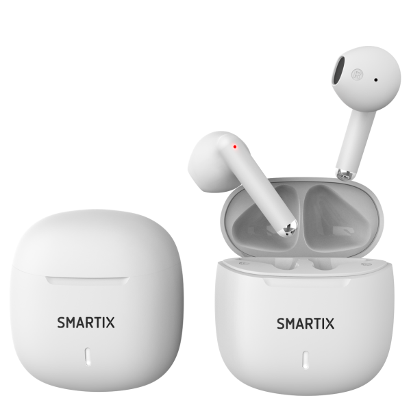 ATLANTIS SMARTIX TWS SM60-FI9-W BT v5.3 custodia con funzione di ricarica include battery bank da 300mA Bianco - immagine 2